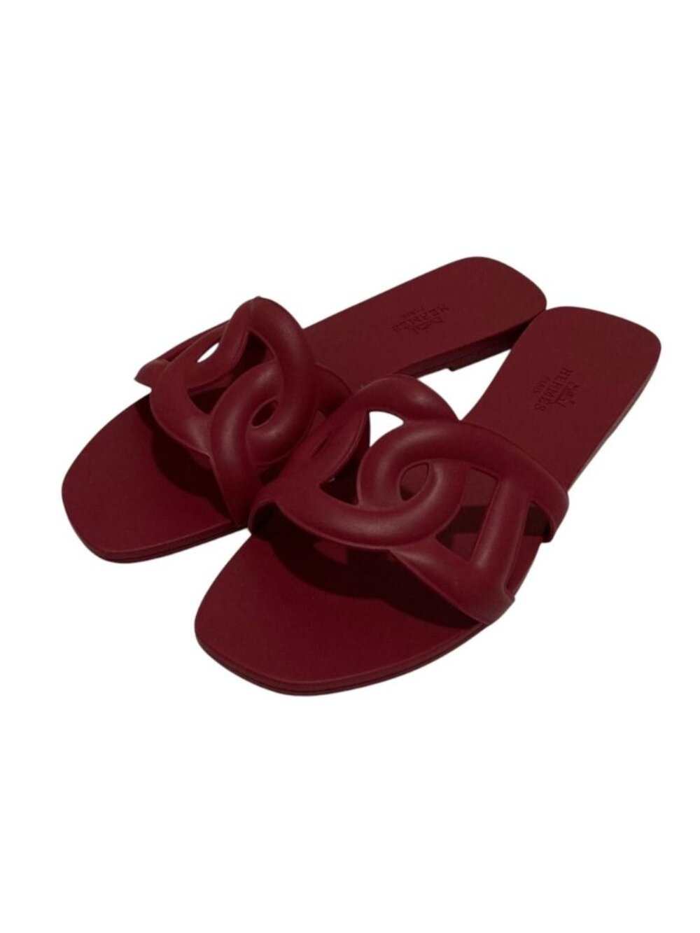 Hermes Aloha Chaine D'ancre Rubber Sandals Pink